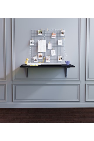 Siyah Duvara Monte Mutfak Masası Katlanır Masa