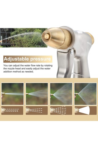 Wezone Metal Akıllı Sulama Spreyi: 4 Modlu, Kaçırmaz, Otomobil Ve Bahçe Temizliği İçin Yüksek Basınçlı