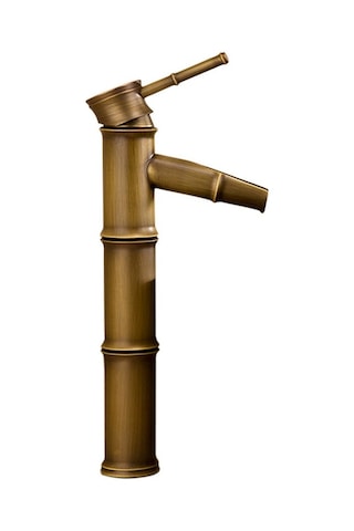 Dinosaurs F Fityle Pirinç Banyo Lavabo Bataryası - Bronz Altın