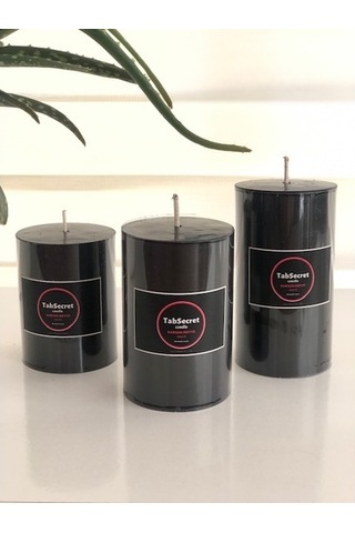 Tabsecret Candle Fruity Aromalı 3'Lü Mum Seti Siyah Tabsecret Candle Fruity Aromalı 3'Lü Mum Seti Siyah