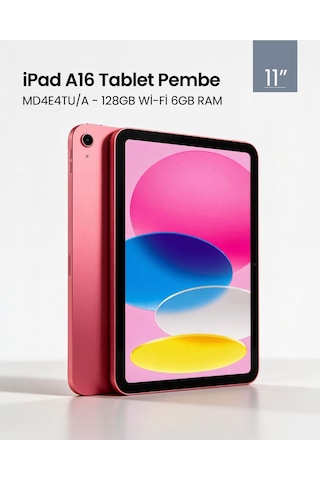 Apple iPad A16 MD4E4TU/A 128 GB Wi-Fi 11" Tablet