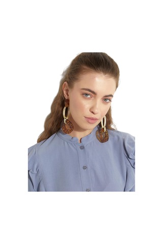 Kayra Farbalalı Katlı Elbise Kay.vv-a23-93005 Mavi