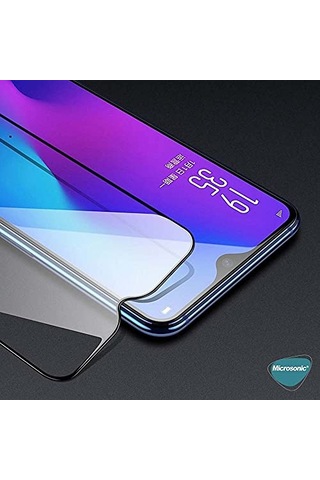 Oppo A38 Tam Kaplayan Temperli Cam Ekran Koruyucu Siyah A38 İle Uyumlu Ekran Koruyucu - Siyah