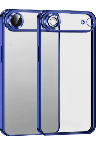 Apple iPhone Uyumlu 17 Air Razer Lensli Silikon - Lacivert Çok Renkli