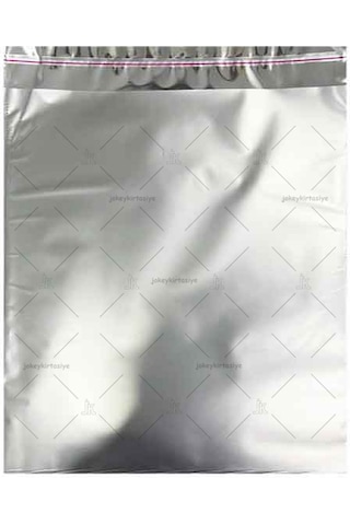Mat Metalize En:7cm X BoY:9cm Bantlı GÜMÜŞ Hediye PAKETİ 20 adT