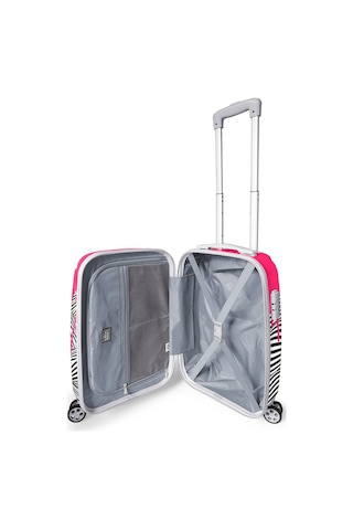 Coral High Desenli Kabin Boy Valiz 50cm 16552 Pembe