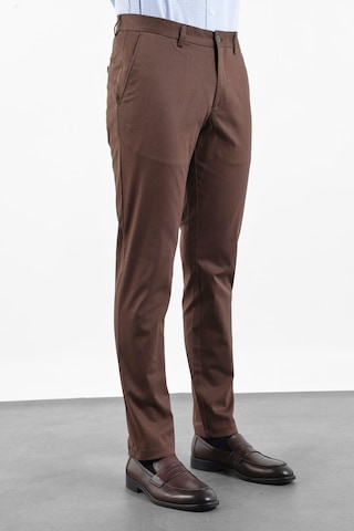 İmza Kahverengi Yan Cep Comfort Fit Pamuklu Chino Pantolon 1003260172