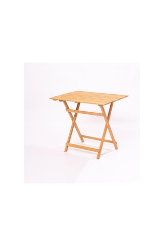 Meya Dekor Balkon Bahçe 60x80 Cm Masa 3 Lü Katlanabilir Bistro Set 2 Sandalye 1 Bahçe 60x80 Cm Masa Ahşap