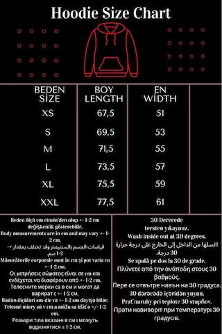 Kalp Ritimli Sweatshirt - Gri Baskılı Oversize Kalın Kışlık Kapüşonlu Gri