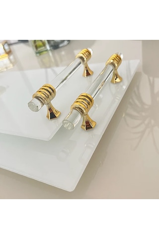 Epoksi Tepsi Kulpu Cam Kulp 2 Adet Gold