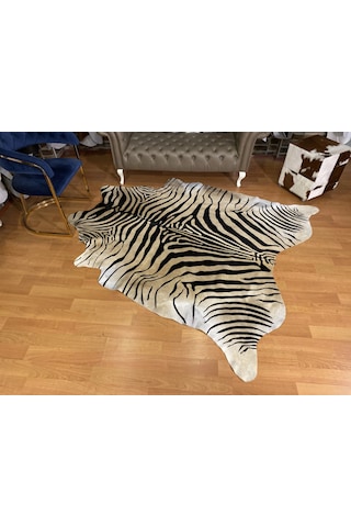 Hakiki Deri Dana Postu Kahve Zebra Baskılı 195 X 230 Cm - 2261101000014