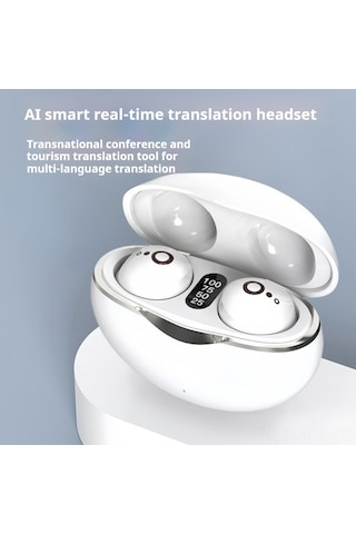 Konesam S800 Mini Bluetooth Kulaklık: Aı Akıllı Çeviri, Sayısal Ekran, Gürültü Engelleme Ve Düşük Gecikme - Beyaz