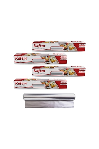 Kafem Aluminyum Folyo 45 CM x 100 M 10mic 4 Paket