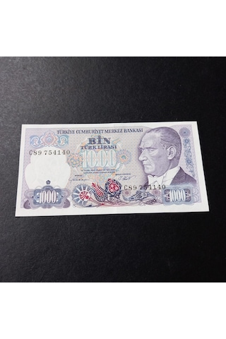 Escoines Koleksiyon 39963676420f8da052 7.emisyon 1.tertip C89serisi 1000türk Lira Ca/çil Kagıt Para