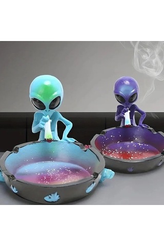 Ulzyvf Mavi Küllük, Reçine Sigara Sevimli Serin Dekoratif Aksesuar, Sigara Tablası El-boyalı Ev Fantezi