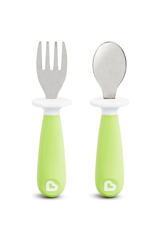 Munchkin Çocuk Çatal & Kaşık Seti 12+ Ay Yeşil 2'li Yeşil