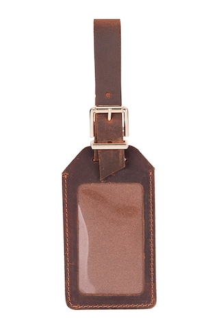 Bloominbag Bloomtag Atlas Saddle Heritage Brown Airtag Uyumlu Hakiki Deri Valiz Kimlik Etiketi Kahverengi