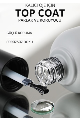Momo Professional Kalıcı Oje İçin Top Coat - Yapışkansız 9 Ml