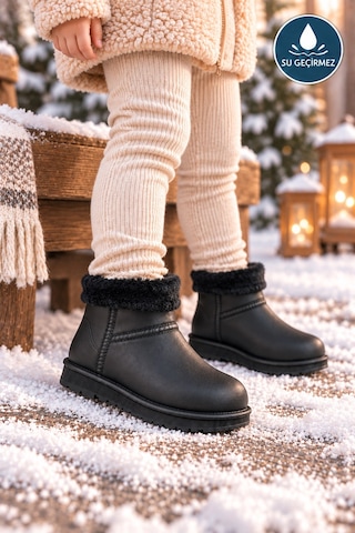 Vojo Kids Lina Su Geçirmez Kürklü Hafif Çocuk Günlük Bot 267800001912 01 Siyah