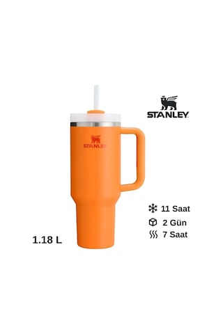 Stanley Quencher Turuncu 1.18 Lt Pipetli Termos Bardak Turuncu