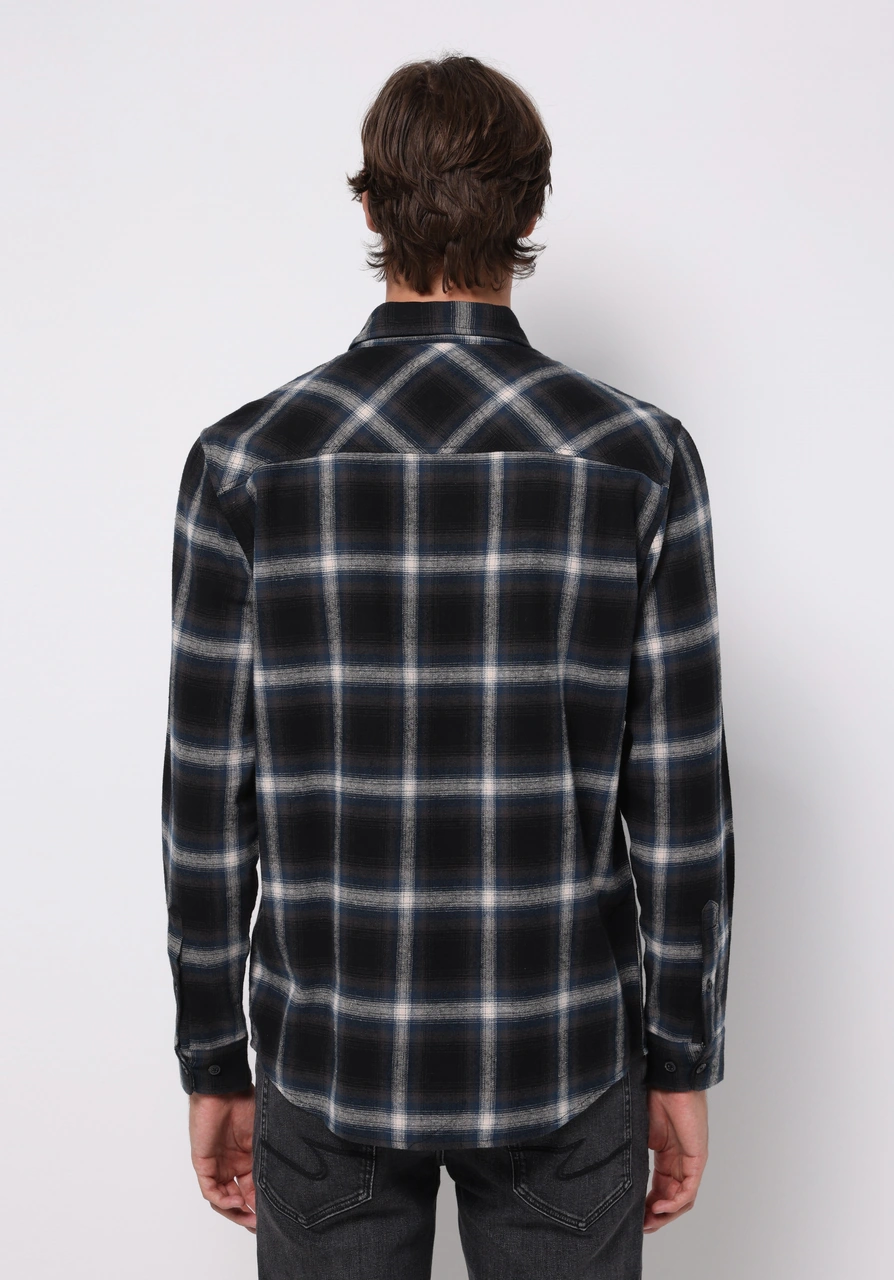 Colin's Colins Regular Fit Shirt Neck Ekoseli Erkek Lacivert Uzun Kol Gömlek Cl1076515 Q1.v1 Nav Lacivert