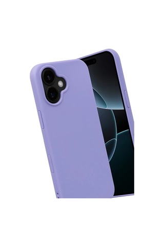 Gld-spt- Newface Apple Uyumlu iPhone 17 Nano İçi Kadife Silikon - Lila