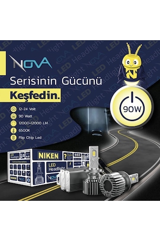 Niken Led Xenon Nova Serisi H11 90w 6500k 24.000lm