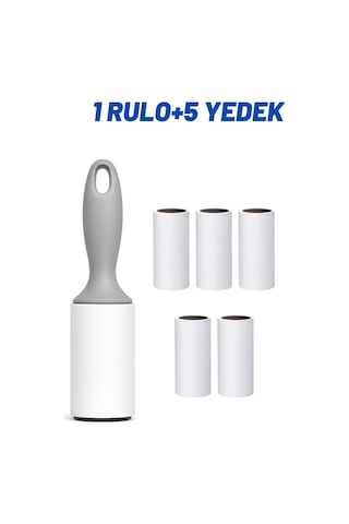 Yüksek Yapışkanlı Tüy Ve Leke Toplayıcı 60 Yapraklı Rulo , +5 Yedek Rulo