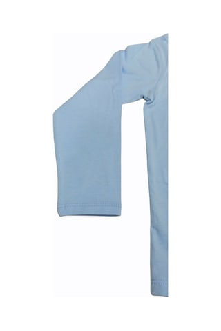 Özdemirli Bebe Basic Düz Bisiklet Yaka Uzun Kollu Likralı Badi Sweat T-shirt Mavi