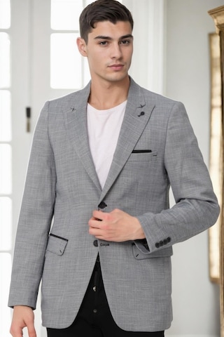 C9058 Dewberry Erkek Ceket-gri-2