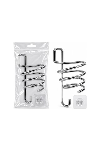 Krom Metal Fön Makinesi Askısı Yapışkanlı Sarı