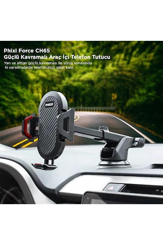 Phixi Force Ch65 Kavramalı 360 Tripot Araç Tutucu