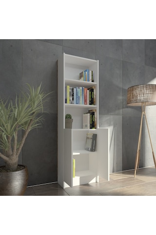 Kuta Flat56 Kitaplık 2 Kapaklı Kütüphane Çok Amaçlı Dolap (498404075)