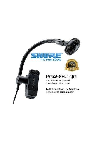 Shure Pga98h-tqg Kardioid Kondansatör Enstrüman Mikrofonu