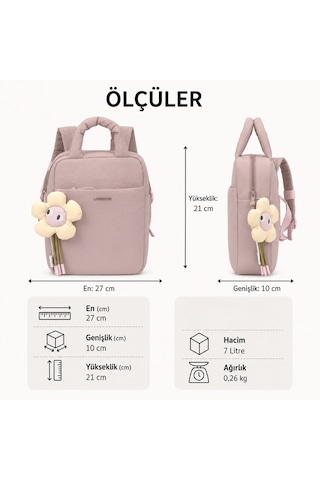 Lassig Mini Minoa Bebek Çocuk Sırt Çantası Powder Rose Pembe