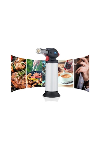 1300 Derece Profesyonel Pürmüz Alev Çakmak Büyük Boy Bs-600 Beyaz