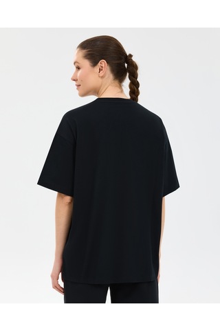 Skechers W Oversize Fit Graphic T-shirt Kadın Siyah Tshirt S2610050-3817