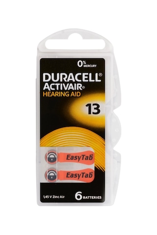 Duracell Activair PR48 13 Numara İşitme Cihazı Pili 6'lı