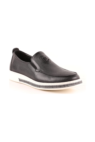 Lbr H1046 Erkek Deri Casual Ayakkabı Lacivert Siyah