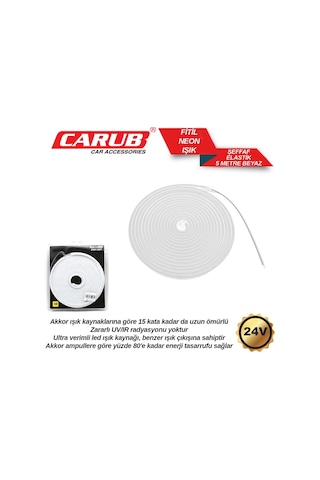 Carub Led Neon Elastik 24v Beyaz