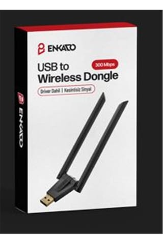 Enkado Ekd-uw91 Usb To 300 Mbs Çift Antenli Wıreless Dongle