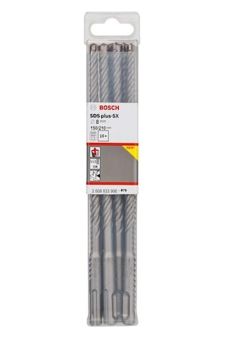 Bosch SDS-Plus 5X Kırıcı Delici Matkap Ucu 8x210 mm 10'lu Paket - 2608833900