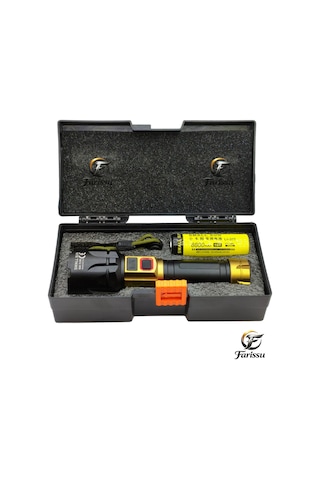 Small Sun Sm-t288 50w 5000 Lümen Dijital Ekranlı Şarjlı El Feneri - 8800mah Pil Siyah