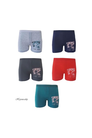 Hepsine Rakip 5li Erkek Çocuk Boxer Renkli Desenli Eğlenceli Rahat Çok Renkli