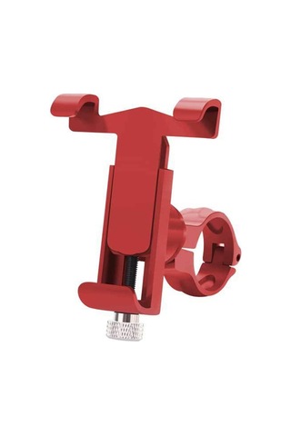 Bisiklet İçin 360 Derece Dönebilen Alüminyum Alaşımlı Telefon Braketi, 50-100mm Cihaz İçin Uygun Kırmızı Kırmızı