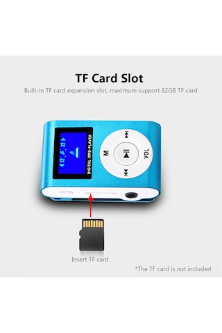 Geeroyoo Küçük Ve Taşınabilir Mp3 Çalar - Metal Gövde, 32gb Tf Desteği, Uzun Pil Ömrü