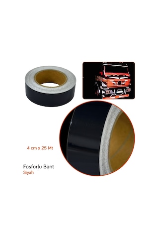 Carub Fosforlu Bant 4 Cm X 25 Mt Siyah Br2405307
