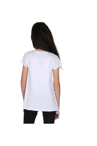 Toontoy Kids Toontoy Kız Çocuk Parfüm Nakışlı T-shirt Beyaz