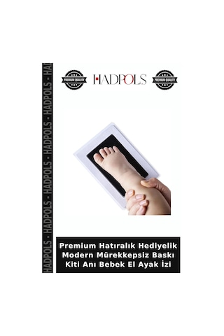 Premium Hatıralık Hediyelik Modern Mürekkepsiz Baskı Kiti Anı Bebek El Ayak İzi Diğer
