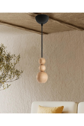 Detaylı Modern Bohem Rustik Sarkıt Avize Şık Ve Doğal Tasarım Salon Oturma Odası Siyah Tekli Sku: Smg8690010224828 Açık Gri